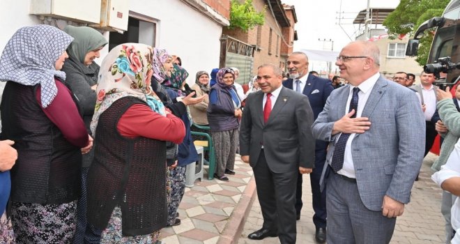 Başkan Ergün ve MHP Heyeti'ne Karabörklü'de Sıcak Karşılama