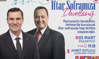 Manisa Büyükşehir Belediyesi Akhisar’da İftar Sofrası Kuracak