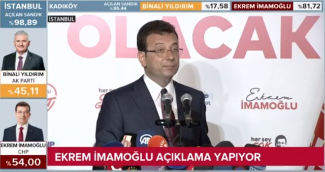 23 Haziranda  İstanbul Seçmeni Ekrem İmamoğlu dedi.