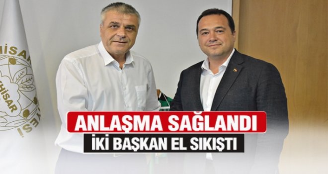 Akhisar Belediye Başkanı Besim Dutlulu, Akhisarspor’un geleceği için anlaşma sağlandı